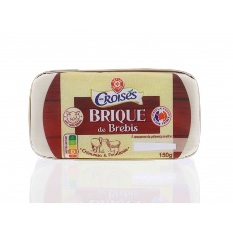 FROMAGE BRIQUE DE BREBIS 26%MG 150G LES CROISES