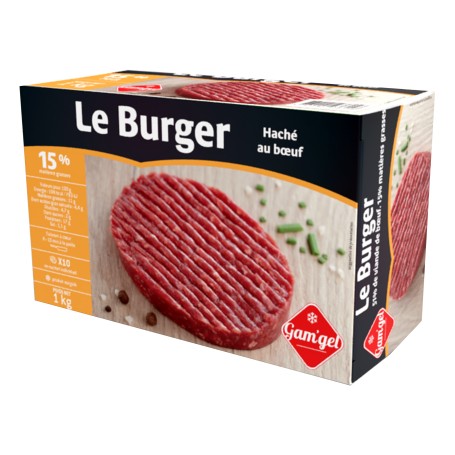 Hamburger 15%m.g. x10 - GAMGEL - 1kg