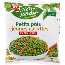 PETITS POIS/CAROTTES EXTRA FINS NOTRE JARDIN SURG 1KG