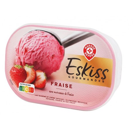 BAC CREME GLACEE FRAISE 500G ESKISS