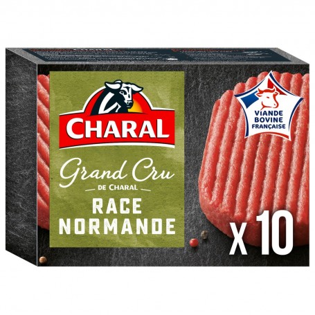 Grand Cru de Charal - Race Normande 12 % MG 10 x 100 g surgelé
