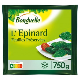 Epinards Feuilles préservées Bonduelle 750g
