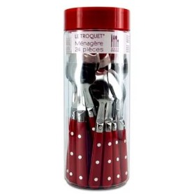 Ménagère 24  pièces rouge, Le Troquet