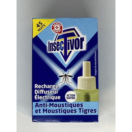 Recharge Anti-Moustique 45 Nuits 33ml Insectivor Recharge Anti-Moustique 45 Nuits 33ml Insectivor