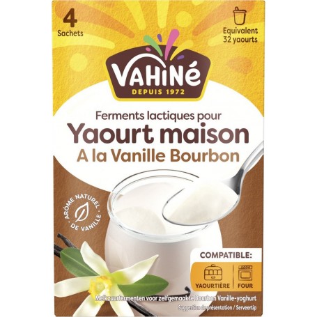 Ferment Lactique Yaourt Maison Vanille Bourbon 4x5G Vahiné