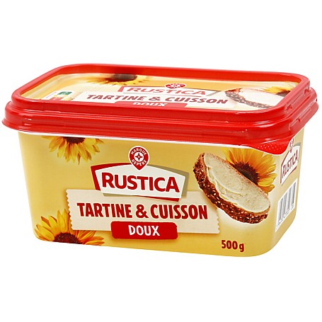 MARGARINE ALLÉGÉE AU TOURNESOL 60% - RUSTICA - 500G MARGARINE ALLÉGÉE AU TOURNESOL 60% - RUSTICA - 500G