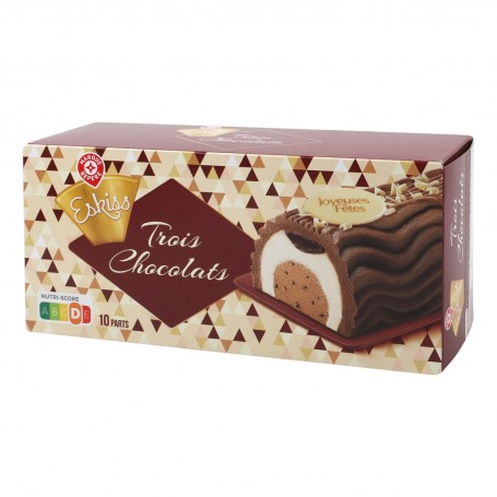 BUCHE AUX 3 CHOCOLATS 535,60G ESKISS