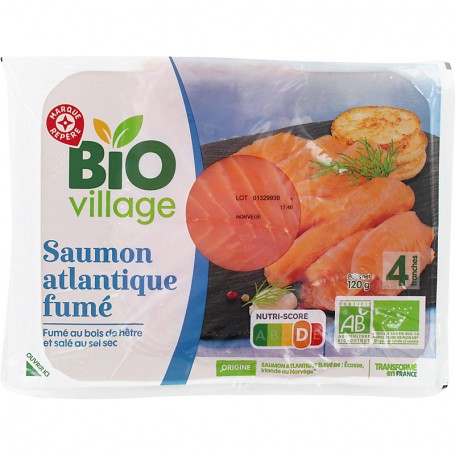 SAUMON FUME ATLANTIQUE BIO 4TR 120G(1057803)