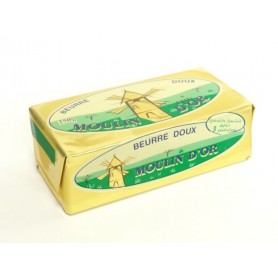 BEURRE DOUX PLAQUETTE 82% MG MOULIN D'OR 250G