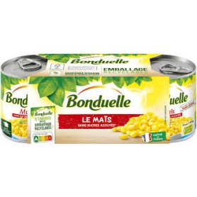 MAIS BONDUELLE SANS SUCRE AJOUTES - 3*150GR (420GR)