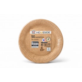 ASSIETTES KRAFTS 23CM X50 HOMESIDE