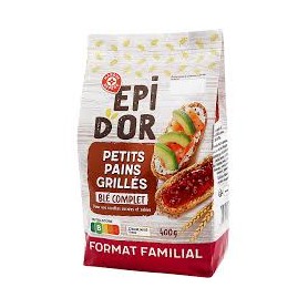 PETITS PAINS GRILLES COMPLETS EPI OR 400G
