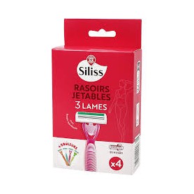 Rasoirs Jetables 3 lames x4 - SILISS 