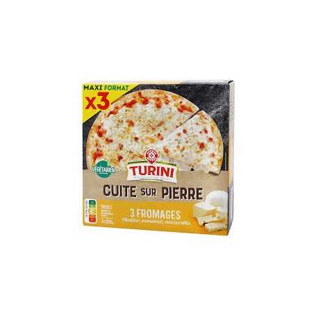Pizzas 3 Fromages - TURINI - 3x350g (1050g)