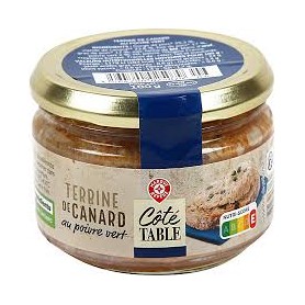 TERRINE DE CANARD POIVRE VERT 180G COTE TABLE