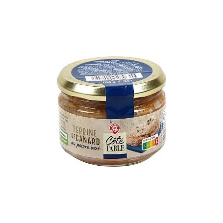 TERRINE DE CANARD POIVRE VERT 180G COTE TABLE