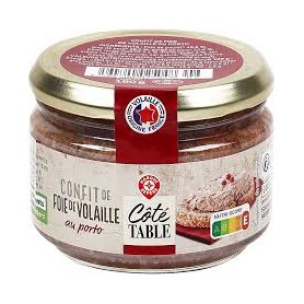 CONFIT FOIE VOLAILLE AU PORTO 180G COTE TABLE