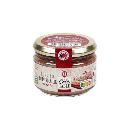 CONFIT FOIE VOLAILLE AU PORTO 180G COTE TABLE