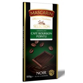 Tablette Chocolat noir café bourbon pointu - MASCARIN -100g