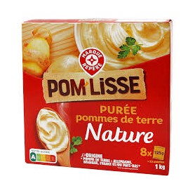 Purée de Pomme de Terre Nature - POM'LISSE - 8x125g (1kg) 
