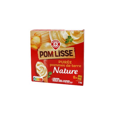 Purée de Pomme de Terre Nature - POM'LISSE - 8x125g (1kg) 