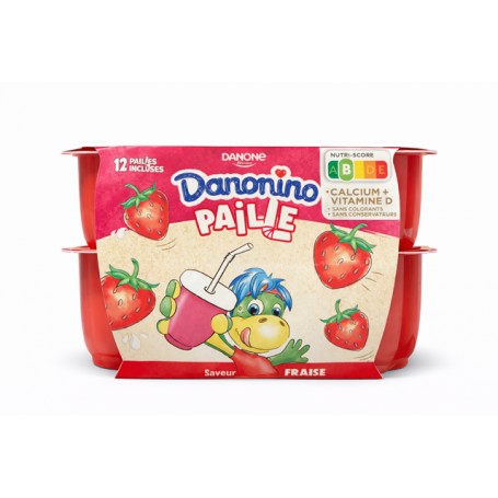 DANONINO PAILLE FRAISE 12X90G