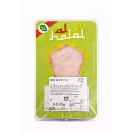 Blanc de dinde x5 - AL HALAL - 150g