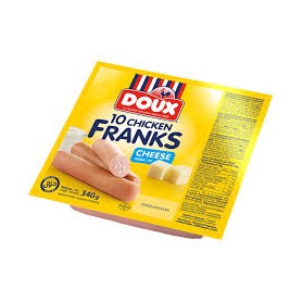 SAUCISSES POULET FROMAGE X10 DOUX 340GR