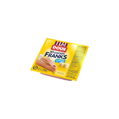 SAUCISSES POULET FROMAGE X10 DOUX 340GR