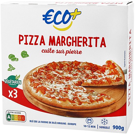 PIIZA MARGHERITA CUITE SUR PIERRE X3 - ECO+ - 900G (3X300G)