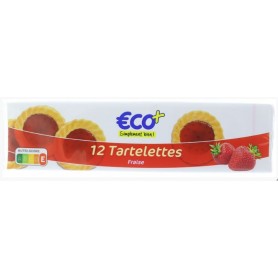 Tartelettes goût Fraise - ECO+ - 200g