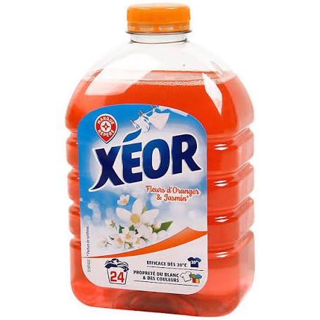 Recharge Lessive Liquide Fleur d'Oranger et Aloe Vera 27 lavages - XEOR - 1,35L