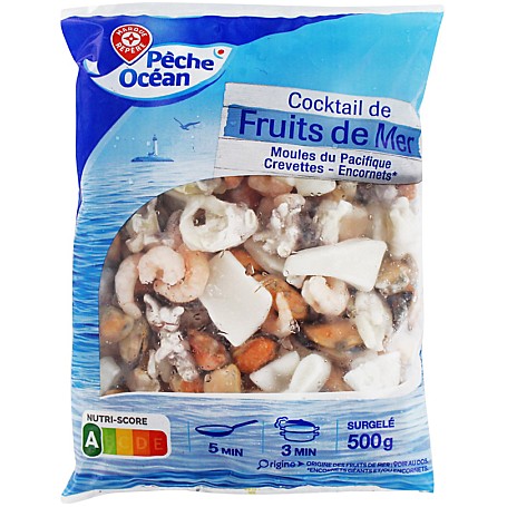 COCKTAIL FRUITS DE MER SACHET 500G PECHE OCEAN