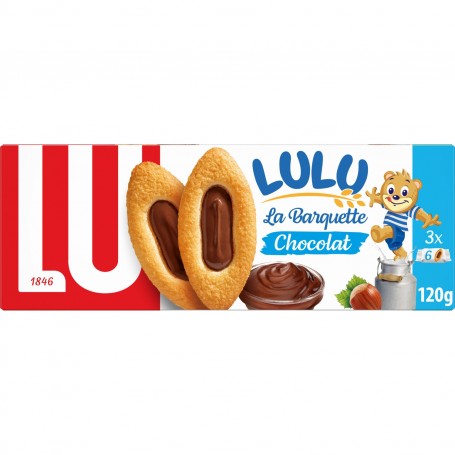 Biscuit Lulu La Barquette Chocolat Noisettes LU 120Grs