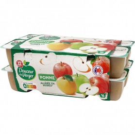 POTS COMPOTE POMME ALLEGEE (16x100G) DOUCEUR DU VERGER