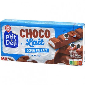 MINI BARRES CHOCOLATEES CHOCO LAIT COEUR DE LAIT x16 200G PTIT DELI