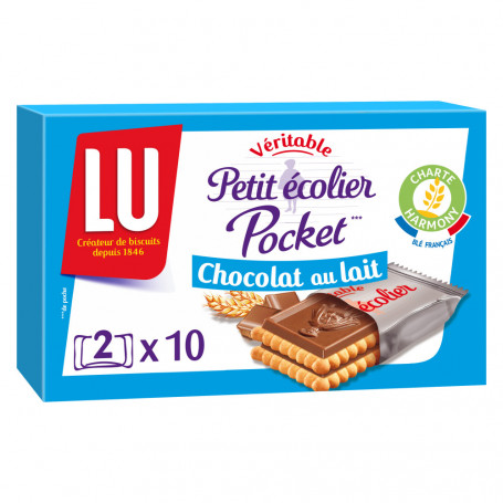 LU : Petit Ecolier - Biscuits petit beurre avec tablette de chocolat au  lait - chronodrive