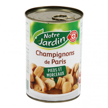 CHAMPIGNON DE PARIS PIEDS MORCEAUX- NOTRE JARDIN-230GR