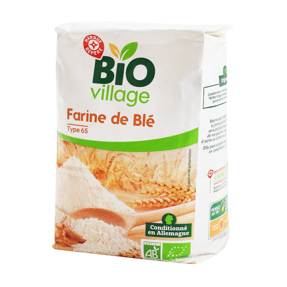 FARINE BLE T65 BIO VILLAGE 1KG - Drive Z'eclerc