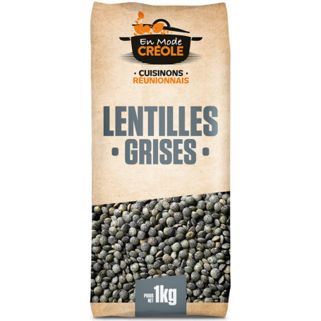 LENTILLES GRISES MODE CREOLE 1KG