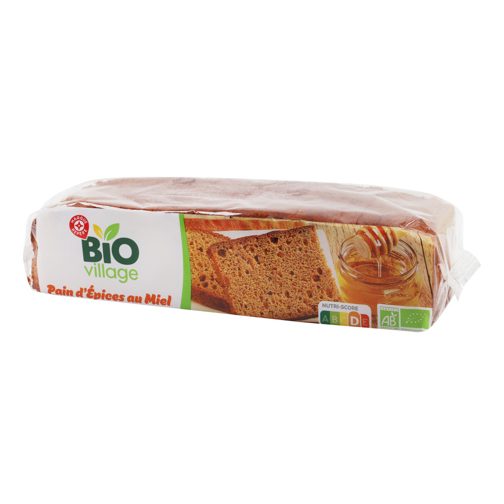 Pain d'épices au miel pré-tranché BIO VILLAGE 300g - Drive Z'eclerc