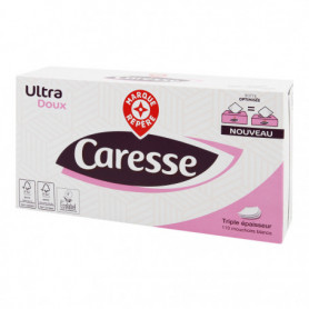 Mouchoirs en papier Caresse Boîte x1 - 110 mouchoirs triple epaisseur