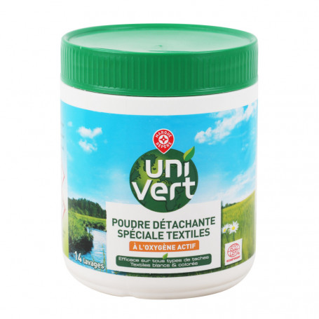Poudre détachante multi usages spécial textiles écologiques - 500 G UNI VERT