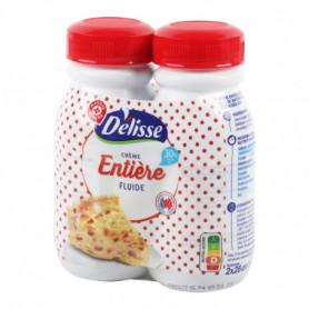 CREME FRAICHE ENTIERE UHT- DELISSE 30%MG -2x25CL