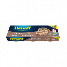 LOT 2FOIE+1CAMPAGNE HENAFF VPF 234Grs (3X78G)