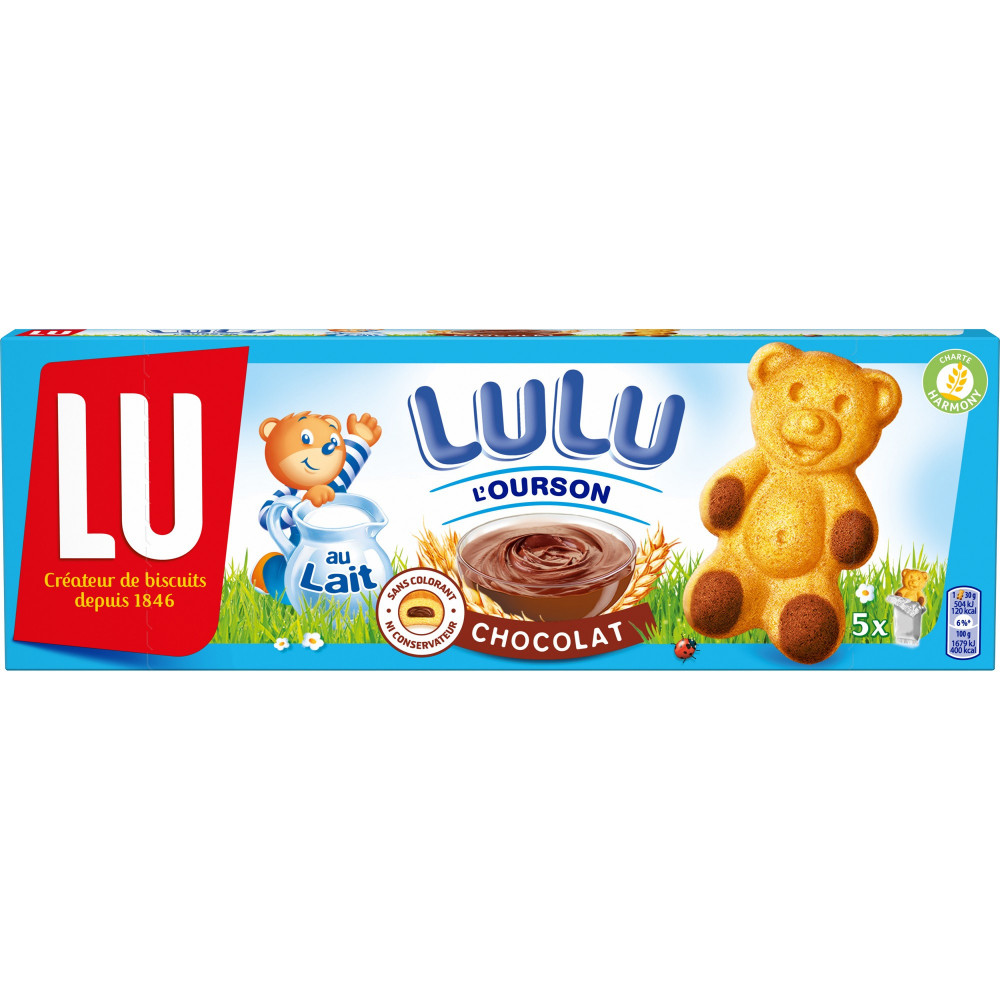 Biscuit Choco Lait LULU L'Ourson x5 - 150g - Drive Z'eclerc