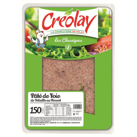 PATE DE FOIE VOLAILLE PIMENT 150G CREOLAY