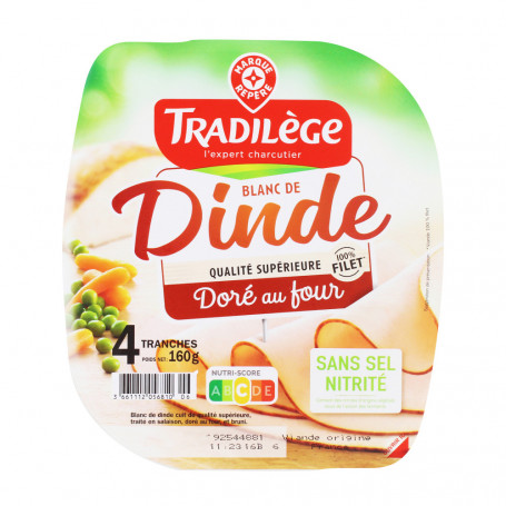 Blanc de dinde - TRADILEGE- 4 tranches- 160G