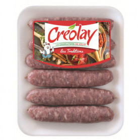 SAUCISSE VOLAILLE TRADITION CREOLE X6 CREOLAY