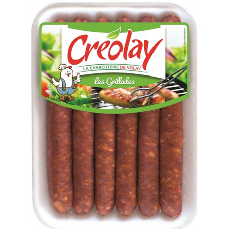 MERGUEZ VOLAILLE X6 265G CREOLAY MERGUEZ VOLAILLE X6 265G CREOLAY